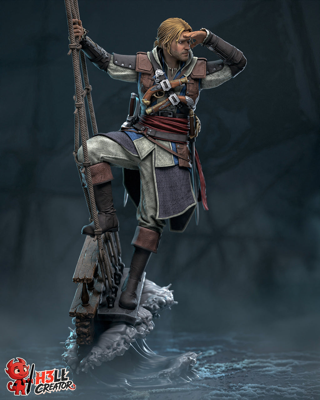 Edward Kenway "Master of the Seas" – 1:10 Scale Assassin Pirate Collector Statue