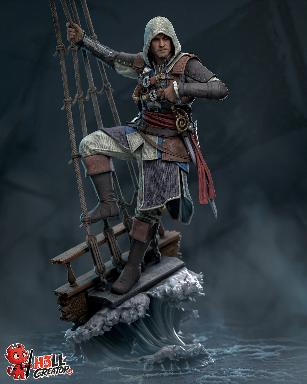 Edward Kenway "Master of the Seas" – 1:10 Scale Assassin Pirate Collector Statue
