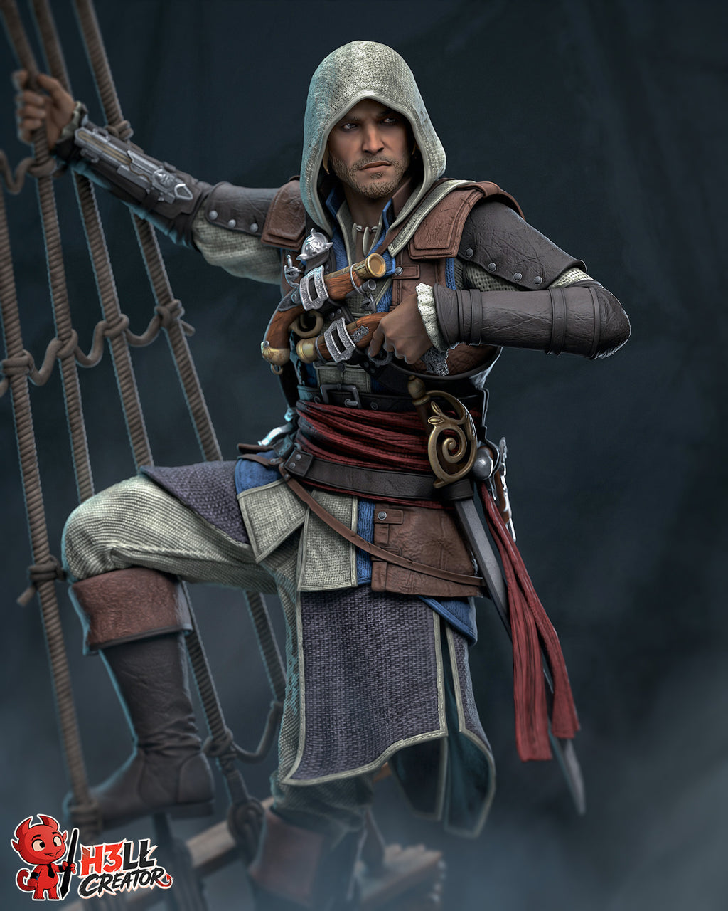 Edward Kenway "Master of the Seas" – 1:10 Scale Assassin Pirate Collector Statue