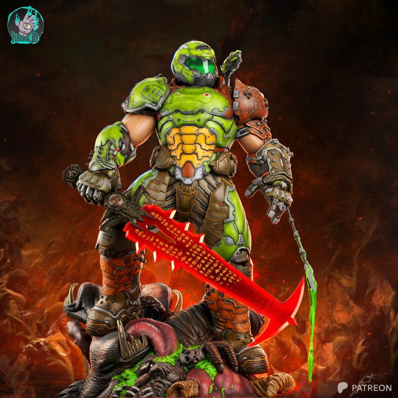 Doom Slayer - Doom Eternal | High-Precision 3D Printed Resin Statue / Collectible