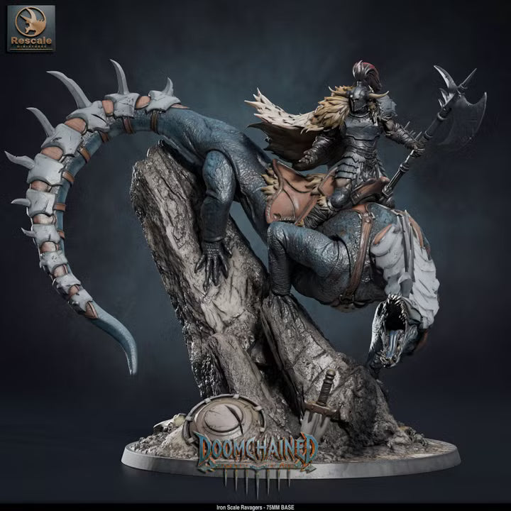 Iron Scale Ravager A - 75mm Base - Rescale Miniatures- Tabletop RPG Miniature