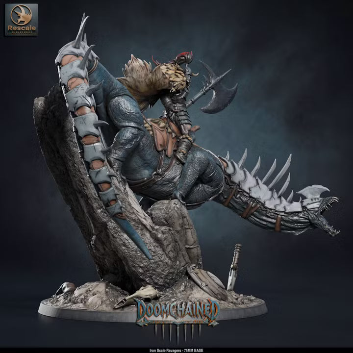 Iron Scale Ravager A - 75mm Base - Rescale Miniatures- Tabletop RPG Miniature