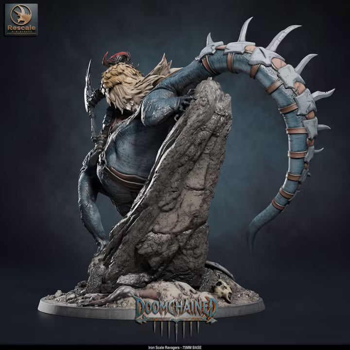 Iron Scale Ravager A - 75mm Base - Rescale Miniatures- Tabletop RPG Miniature