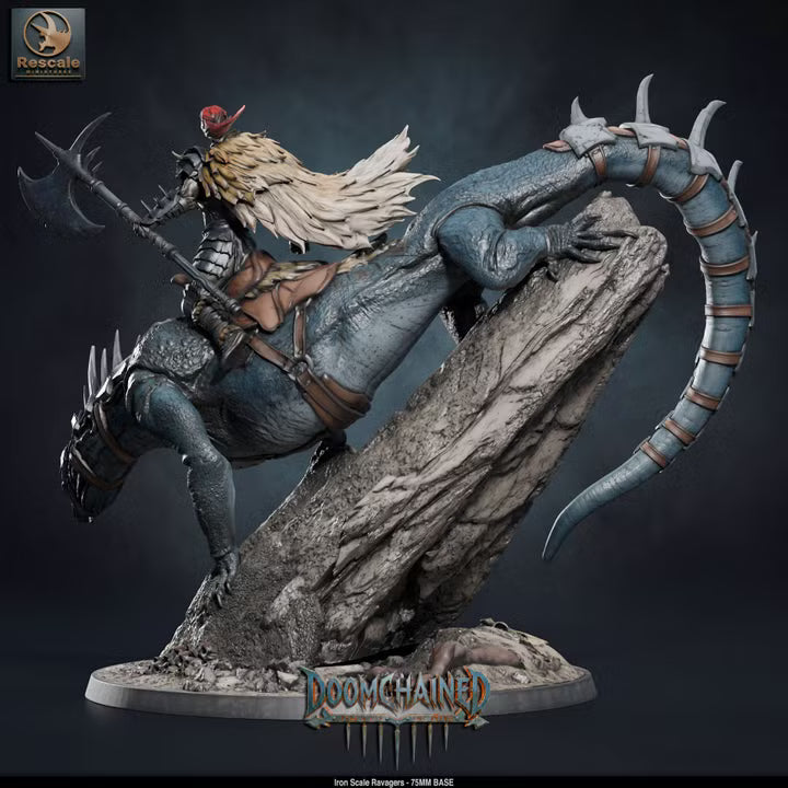 Iron Scale Ravager A - 75mm Base - Rescale Miniatures- Tabletop RPG Miniature
