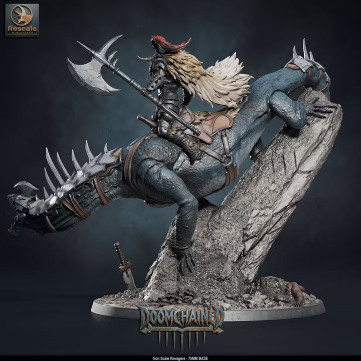 Iron Scale Ravager A - 75mm Base - Rescale Miniatures- Tabletop RPG Miniature