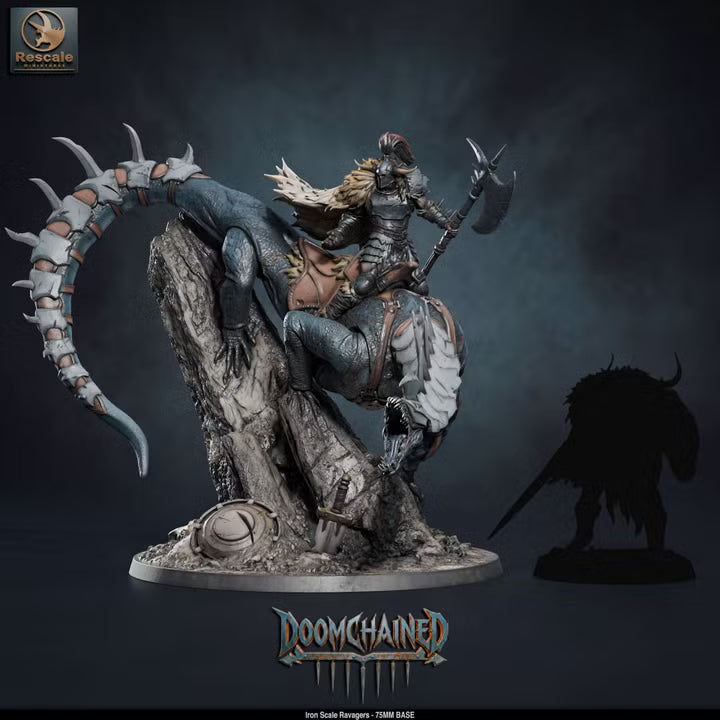 Iron Scale Ravager A - 75mm Base - Rescale Miniatures- Tabletop RPG Miniature