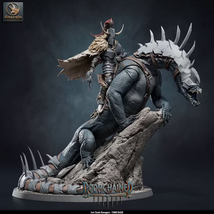Iron Scale Ravager B 75mm Base -Rescale Miniatures - Tabletop RPG Miniature