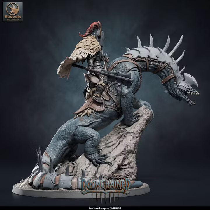 Iron Scale Ravager B 75mm Base -Rescale Miniatures - Tabletop RPG Miniature