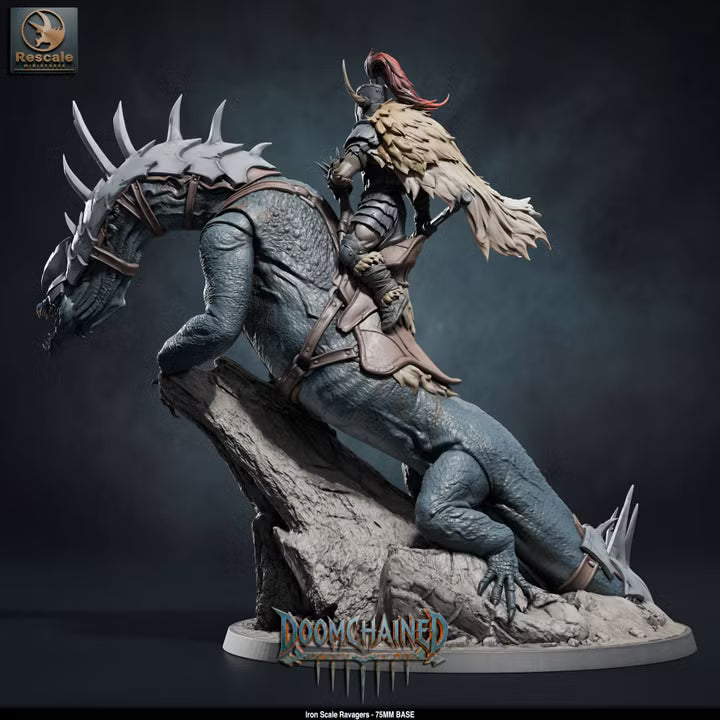 Iron Scale Ravager B 75mm Base -Rescale Miniatures - Tabletop RPG Miniature