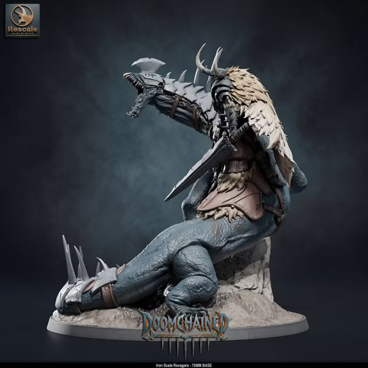 Iron Scale Ravagers C 75mm Base- Rescale Miniatures- Tabletop RPG Miniature