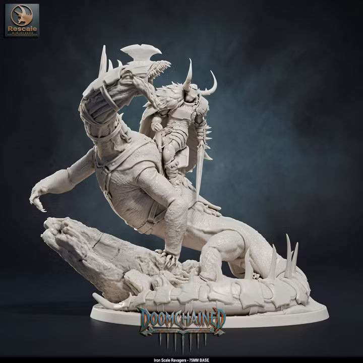 Iron Scale Ravagers C 75mm Base- Rescale Miniatures- Tabletop RPG Miniature