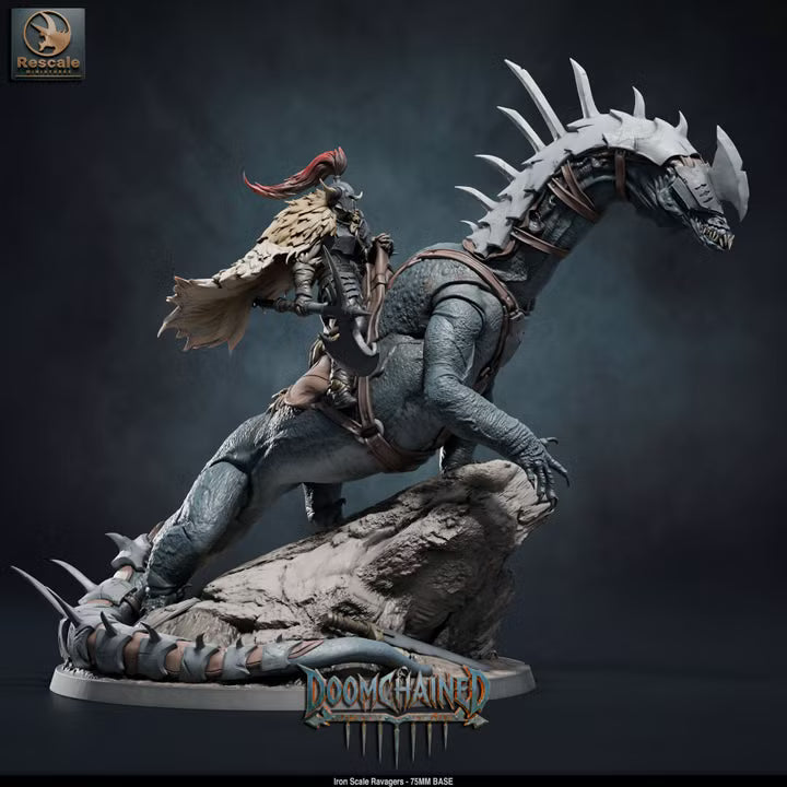 Iron Scale Ravagers D -75mm Base -Rescale Miniatures -Tabletop RPG Miniature