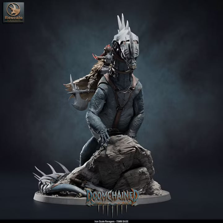Iron Scale Ravagers D -75mm Base -Rescale Miniatures -Tabletop RPG Miniature