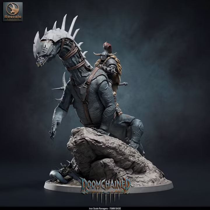 Iron Scale Ravagers D -75mm Base -Rescale Miniatures -Tabletop RPG Miniature