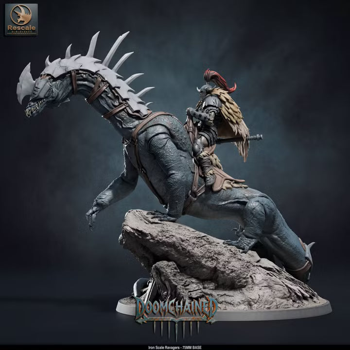 Iron Scale Ravagers D -75mm Base -Rescale Miniatures -Tabletop RPG Miniature
