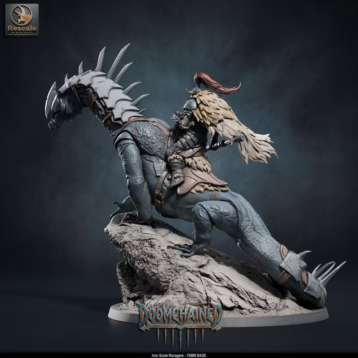 Iron Scale Ravagers D -75mm Base -Rescale Miniatures -Tabletop RPG Miniature