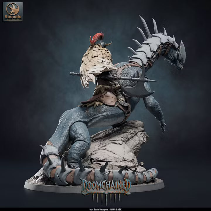 Iron Scale Ravagers D -75mm Base -Rescale Miniatures -Tabletop RPG Miniature