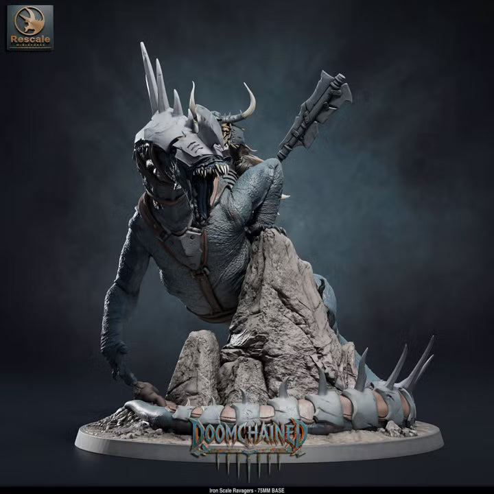 Iron Scale Ravagers E - 75mm Base- Rescale Miniatures -Tabletop RPG Miniature