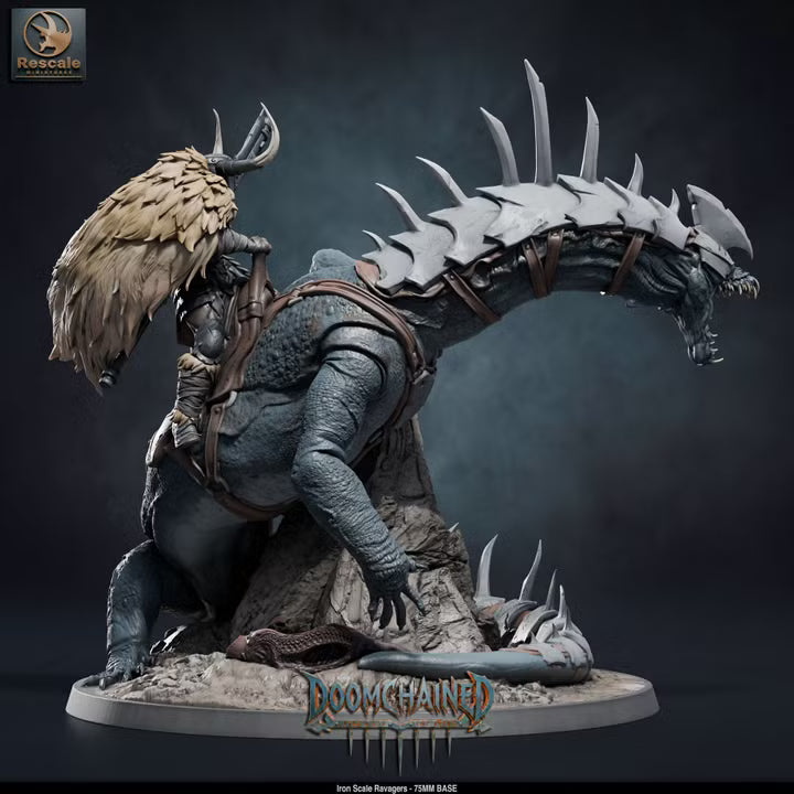 Iron Scale Ravagers E - 75mm Base- Rescale Miniatures -Tabletop RPG Miniature