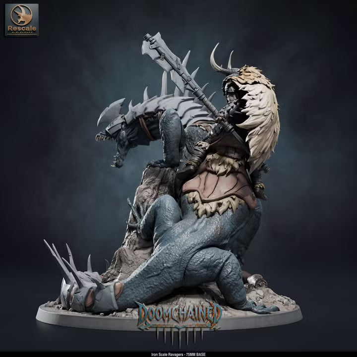 Iron Scale Ravagers E - 75mm Base- Rescale Miniatures -Tabletop RPG Miniature