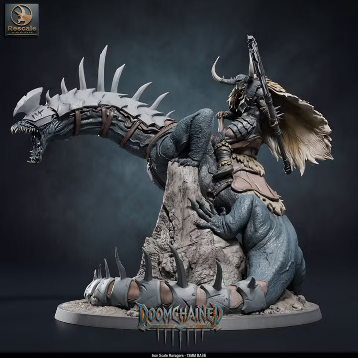 Iron Scale Ravagers E - 75mm Base- Rescale Miniatures -Tabletop RPG Miniature