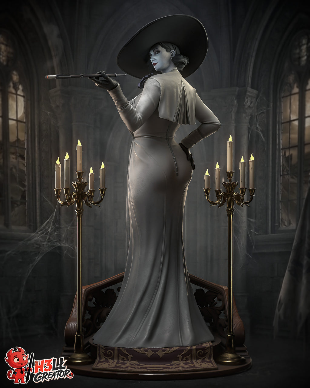 Lady Dimitrescu "Mistress of Castle Dimitrescu" – 1:12 Scale Resident Collector Statue