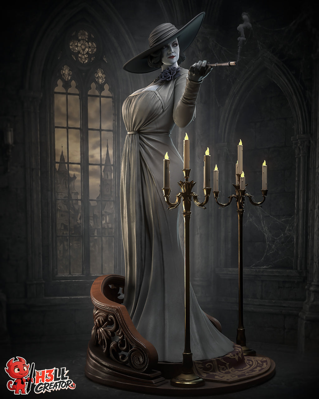 Lady Dimitrescu "Mistress of Castle Dimitrescu" – 1:12 Scale Resident Collector Statue