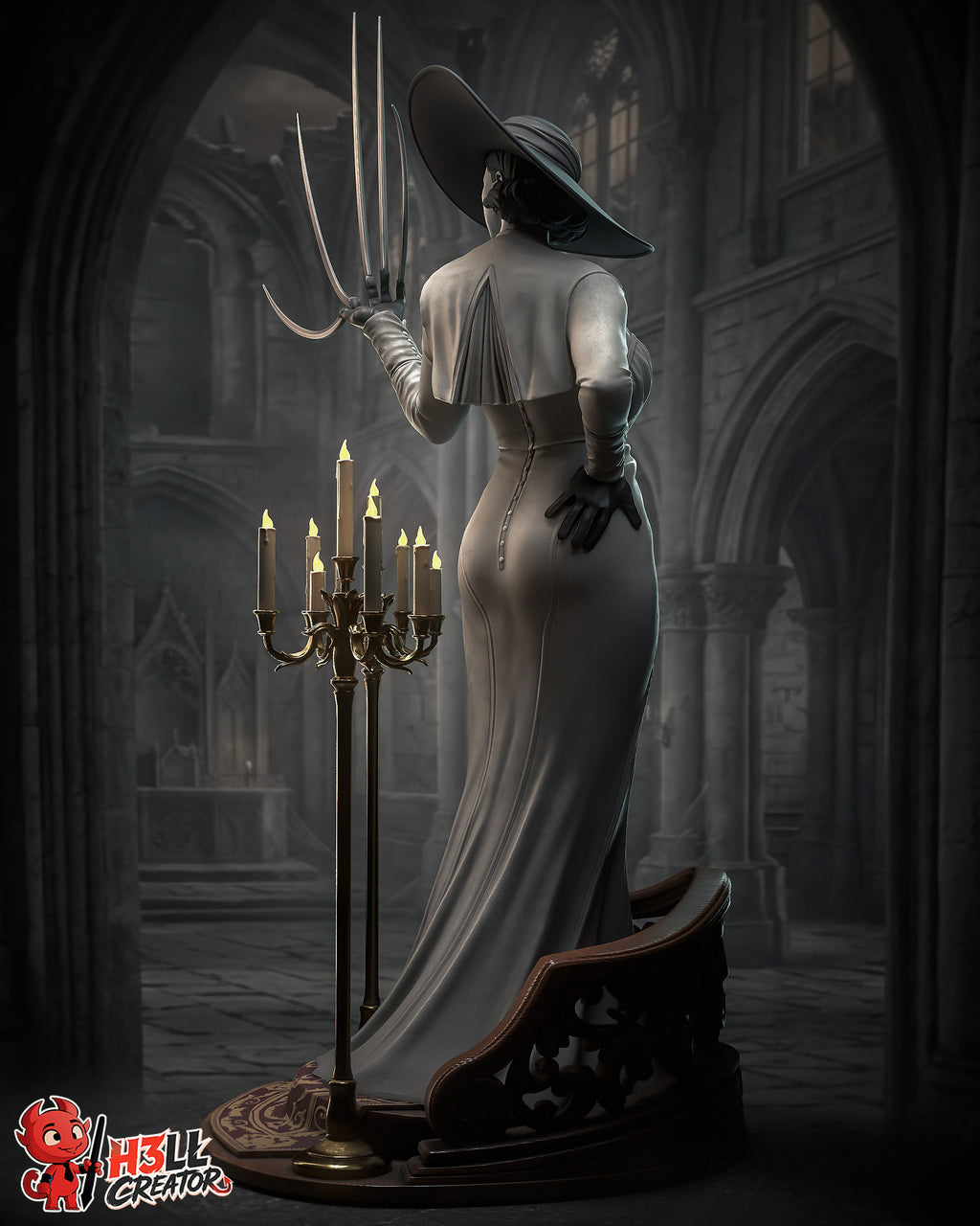 Lady Dimitrescu "Mistress of Castle Dimitrescu" – 1:12 Scale Resident Collector Statue