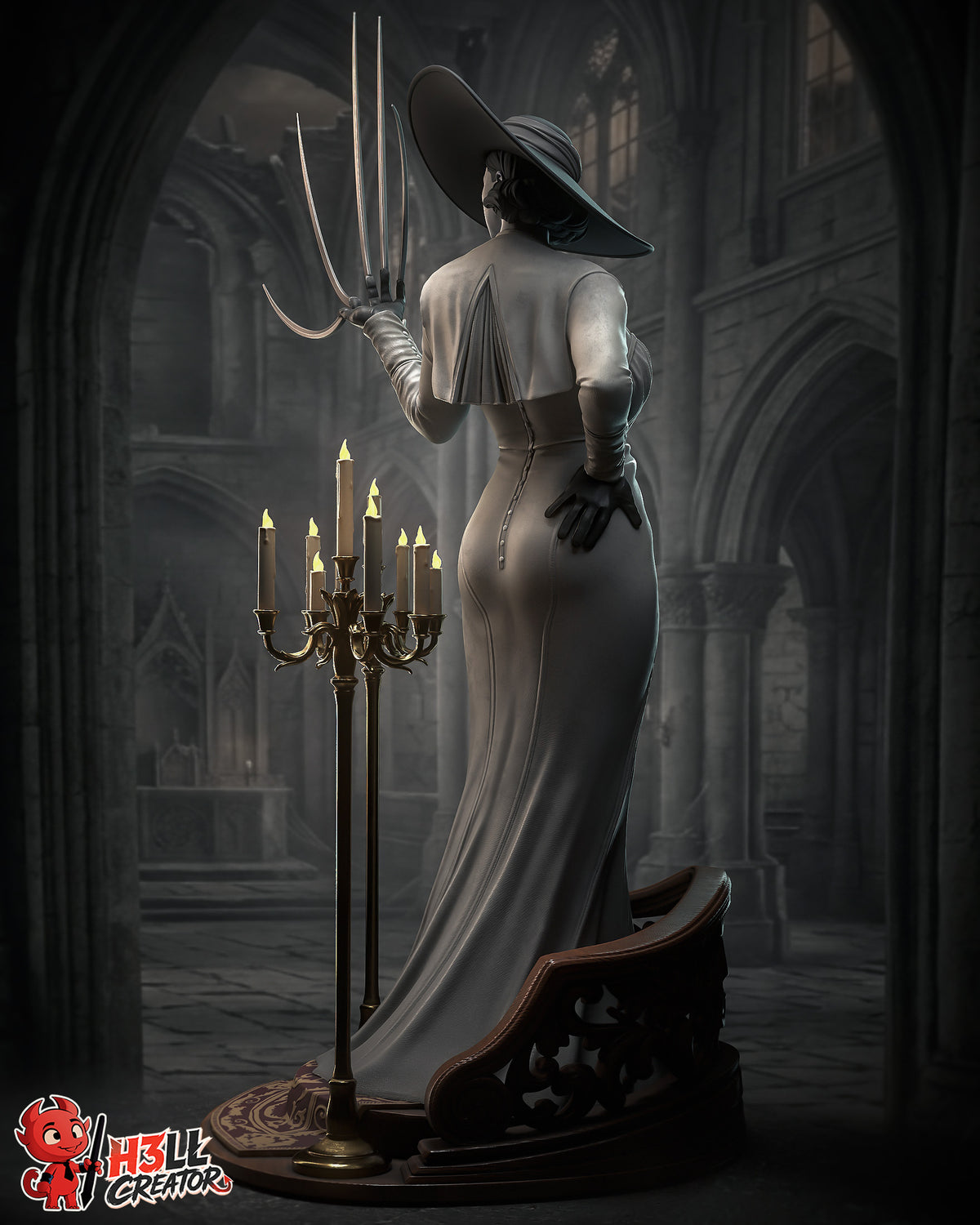 Lady Dimitrescu "Mistress of Castle Dimitrescu" – 1:12 Scale Resident Collector Statue