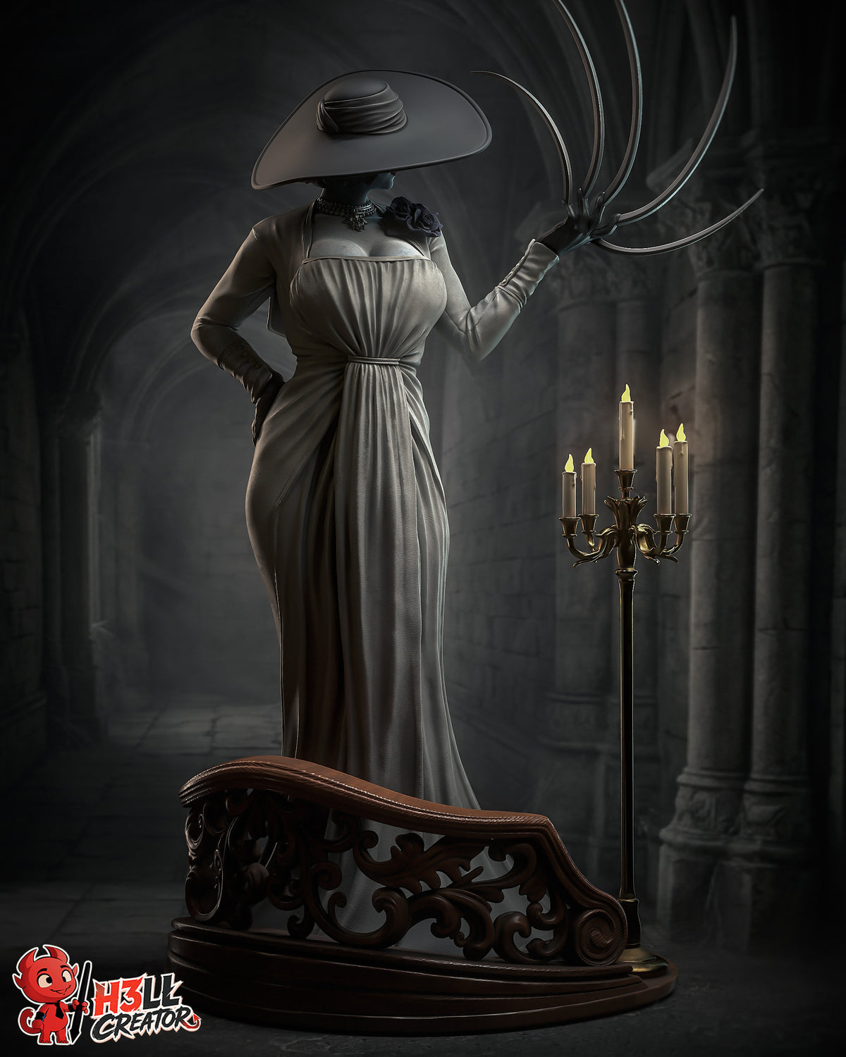 Lady Dimitrescu "Mistress of Castle Dimitrescu" – 1:12 Scale Resident Collector Statue