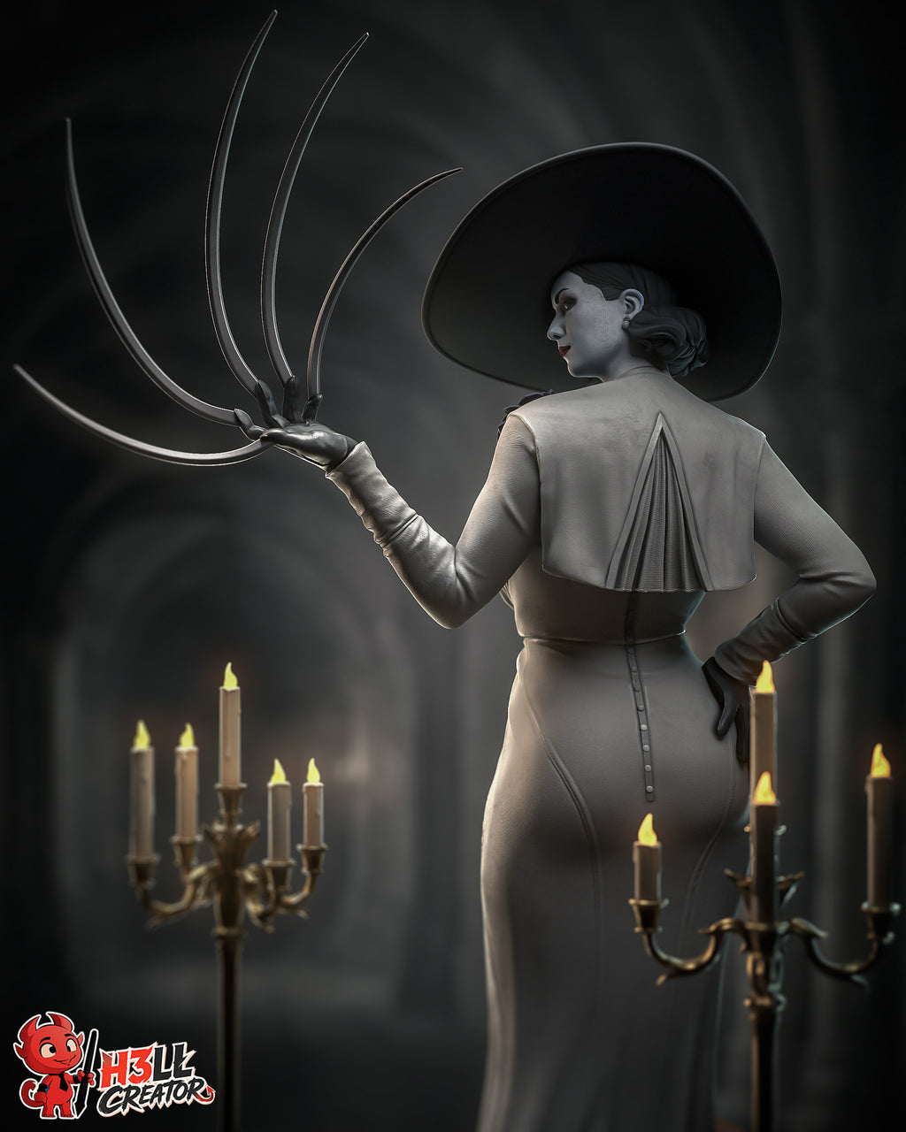 Lady Dimitrescu "Mistress of Castle Dimitrescu" – 1:12 Scale Resident Collector Statue