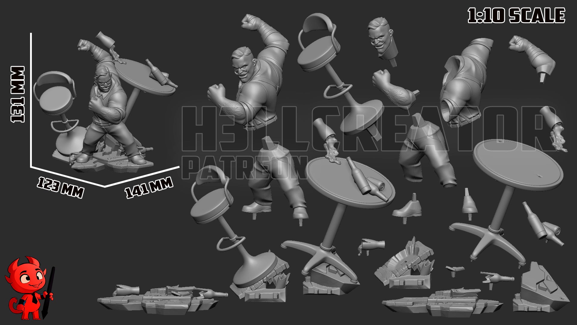 "Punch Up" Tavern Brawler Statue & Busts