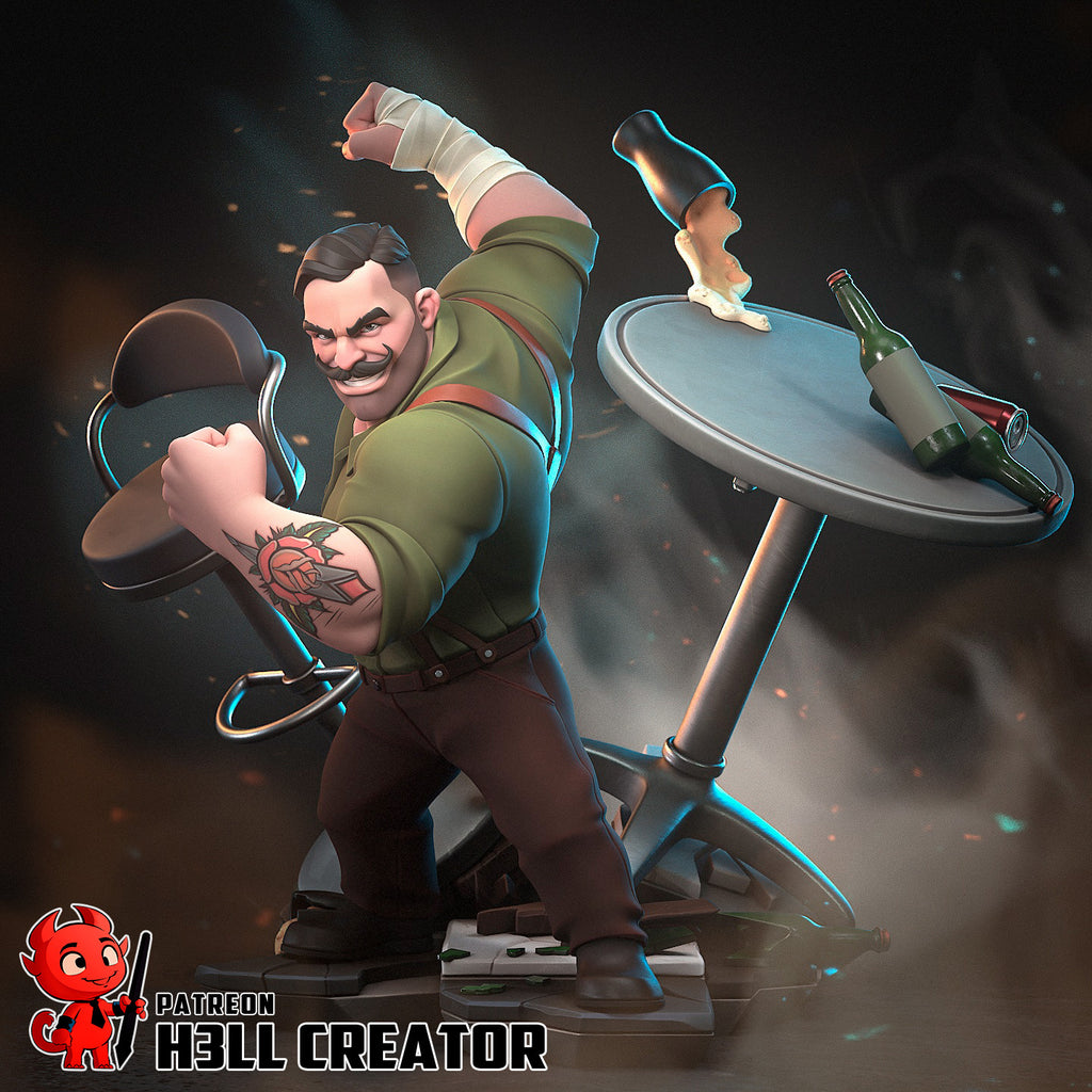 "Punch Up" Tavern Brawler Statue & Busts