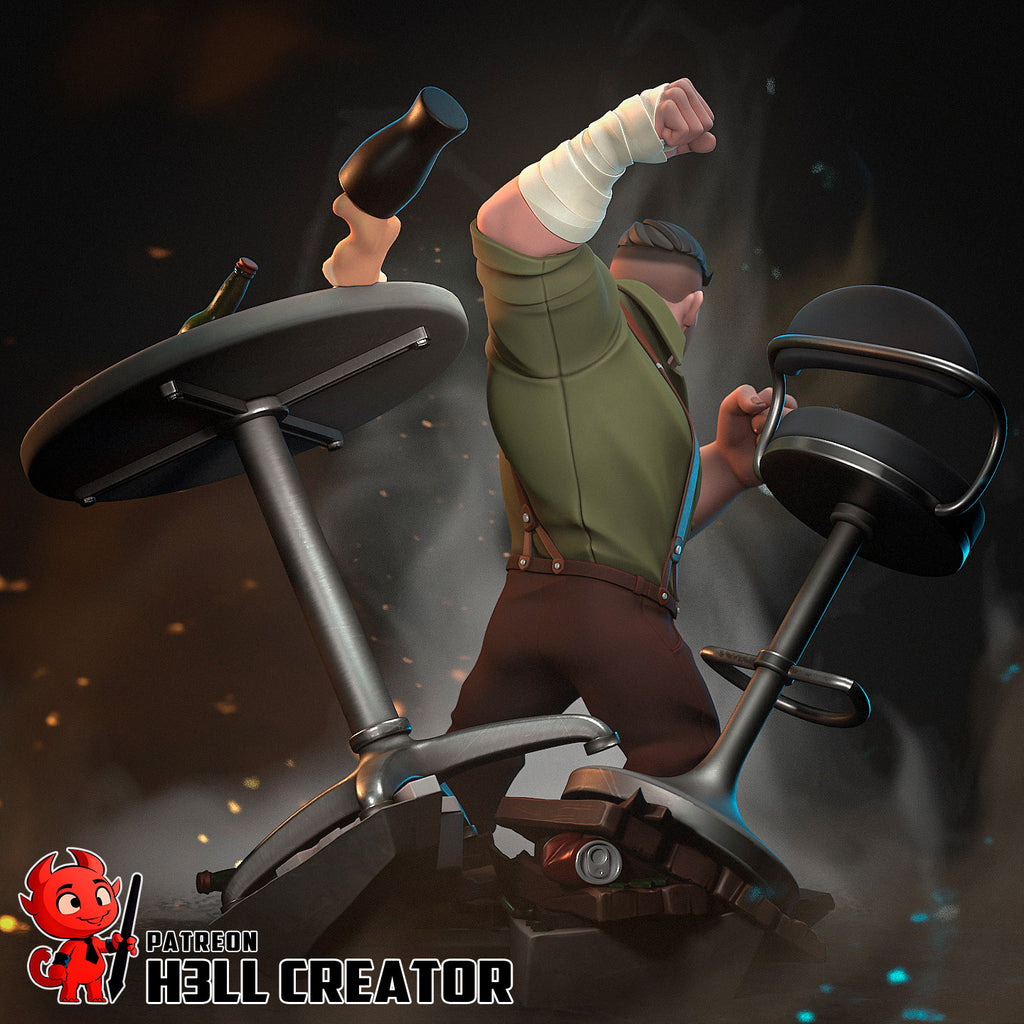 "Punch Up" Tavern Brawler Statue & Busts