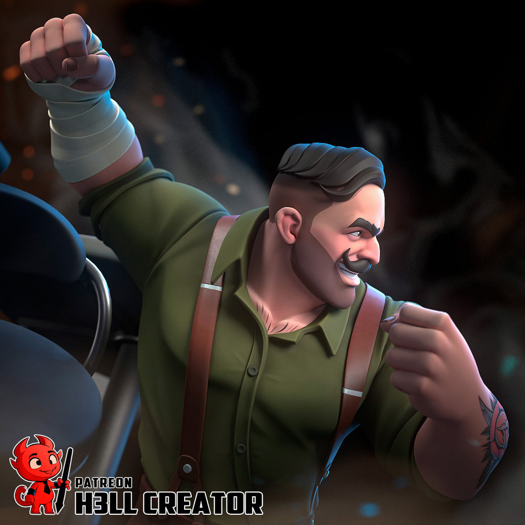 "Punch Up" Tavern Brawler Statue & Busts