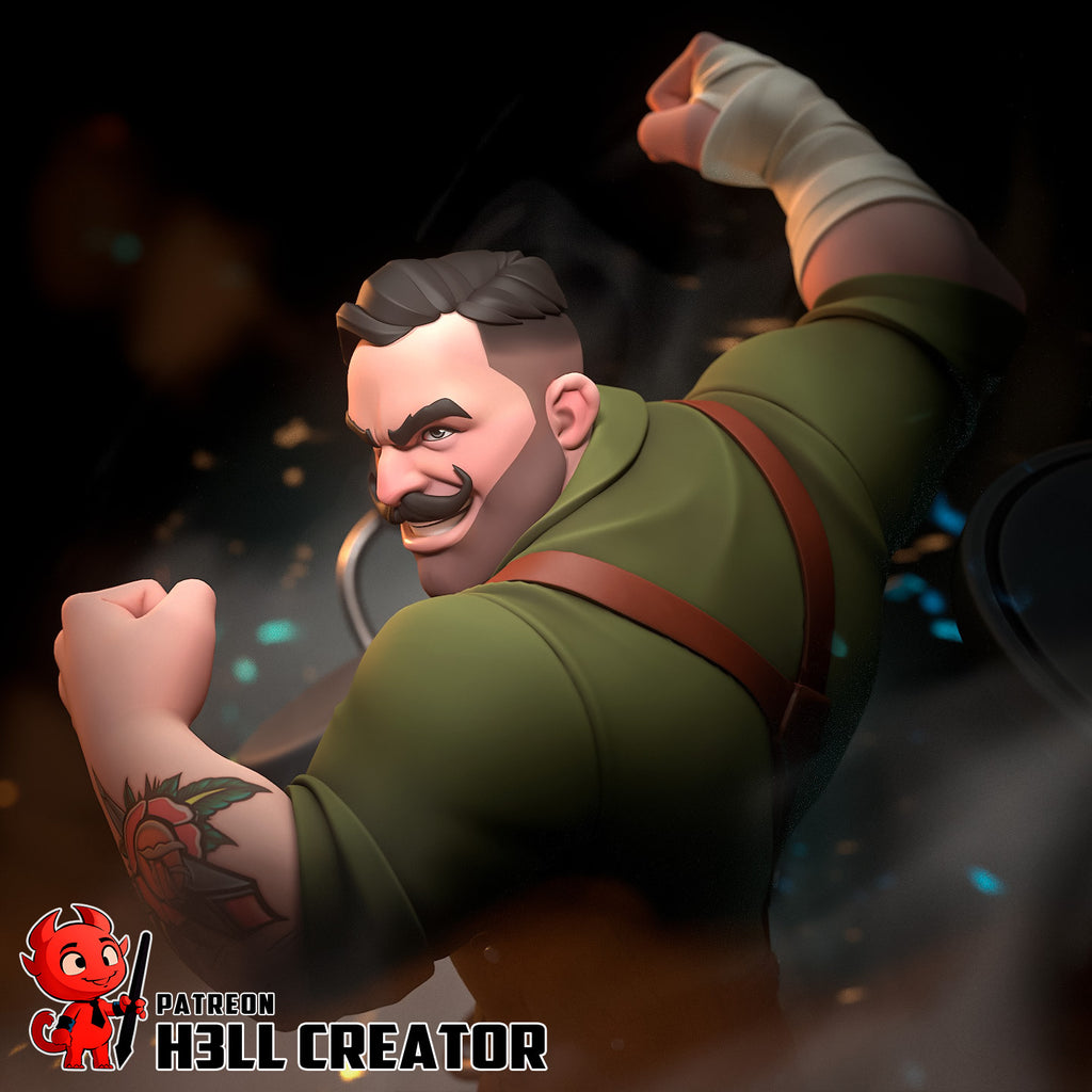 "Punch Up" Tavern Brawler Statue & Busts