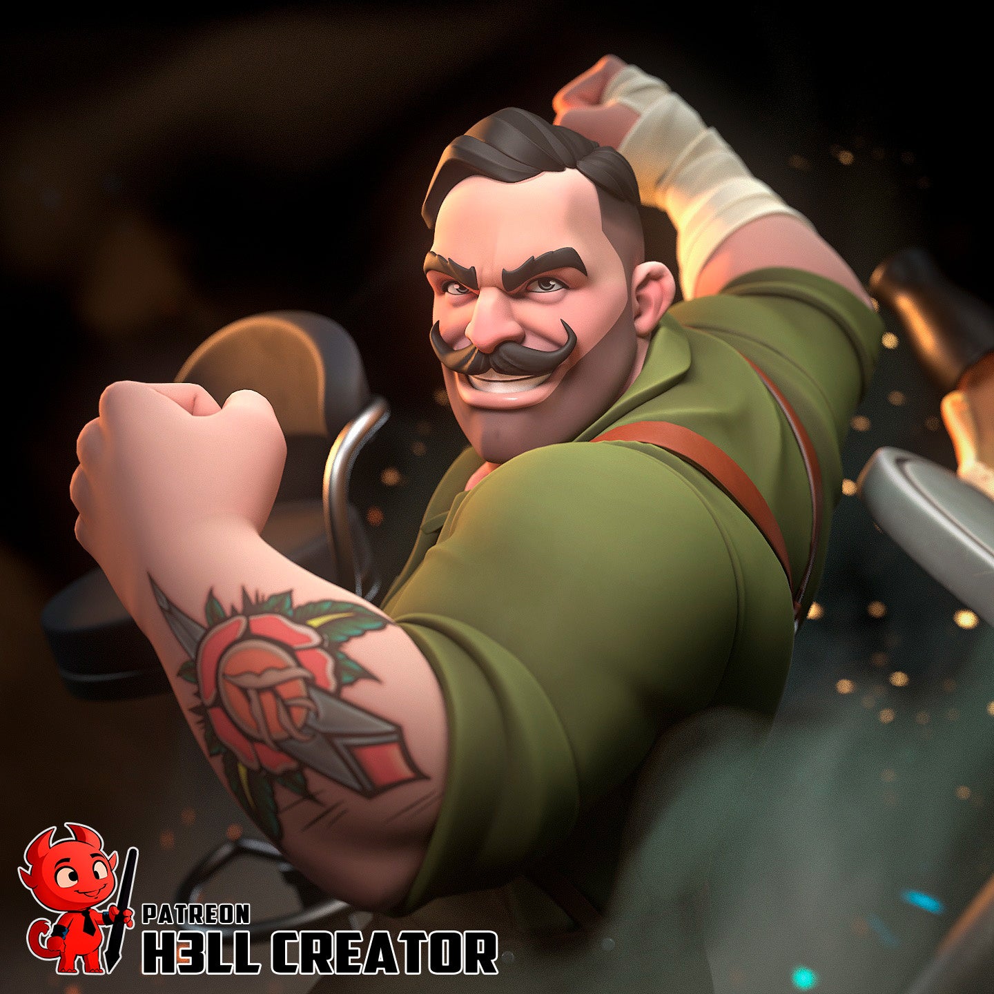"Punch Up" Tavern Brawler Statue & Busts