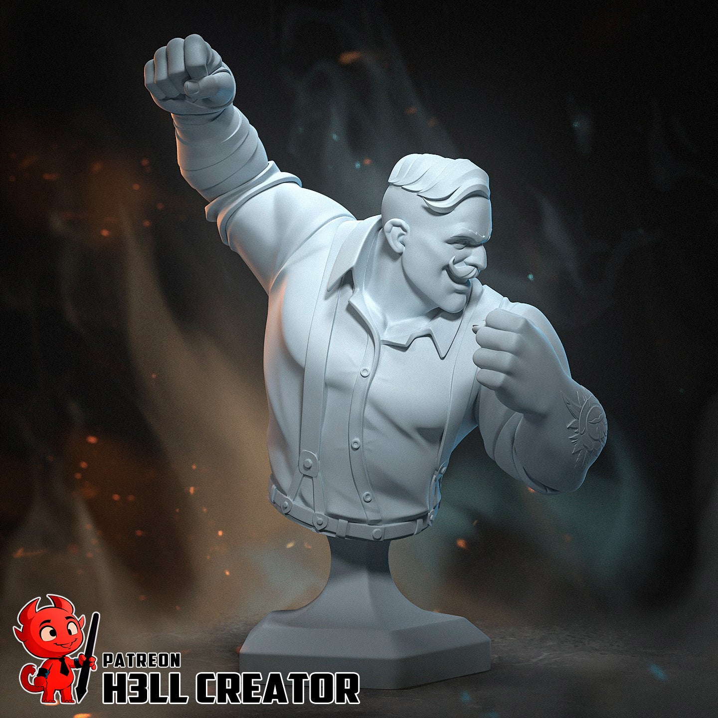 "Punch Up" Tavern Brawler Statue & Busts