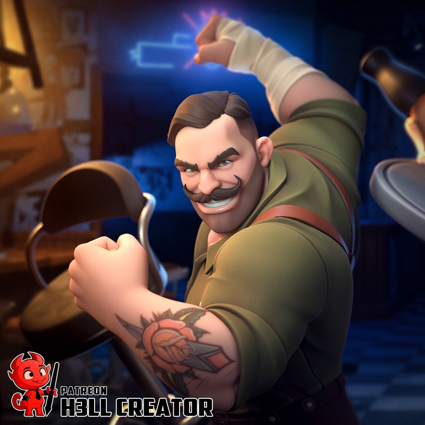 "Punch Up" Tavern Brawler Statue & Busts