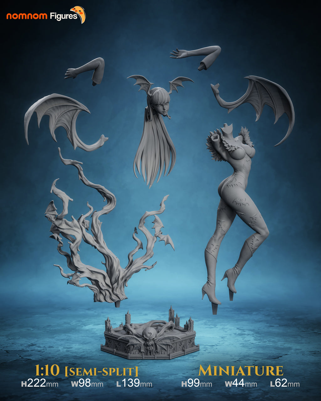 Morrigan Aensland Collectible - 1:10 Scale Figure & Bust by Nomnom Figures
