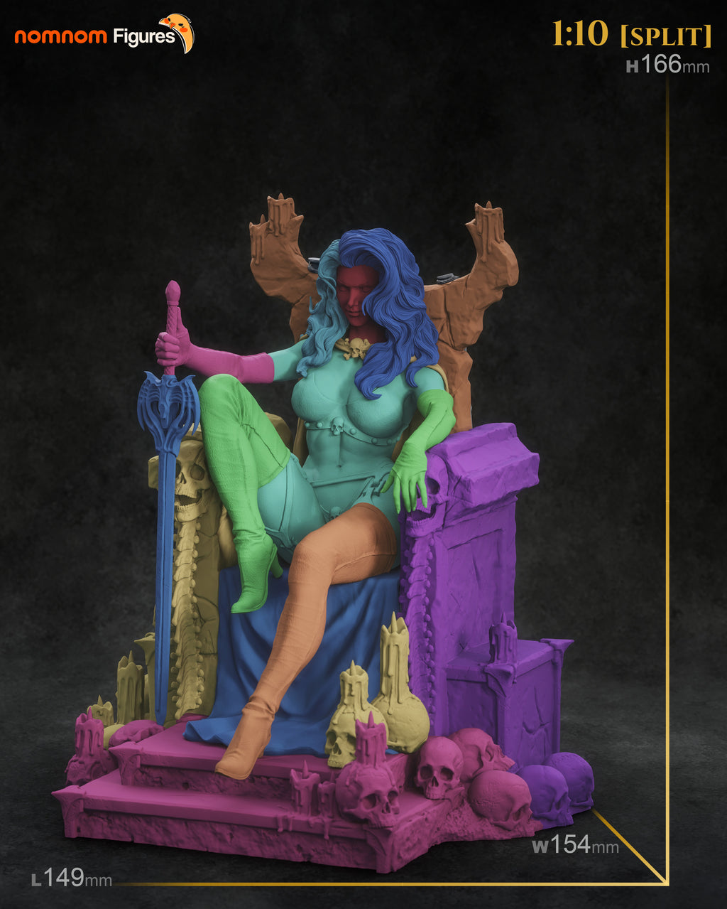 Lady Death on Skull Throne - 1:10 Scale Collectible Statue by Nomnom Figures