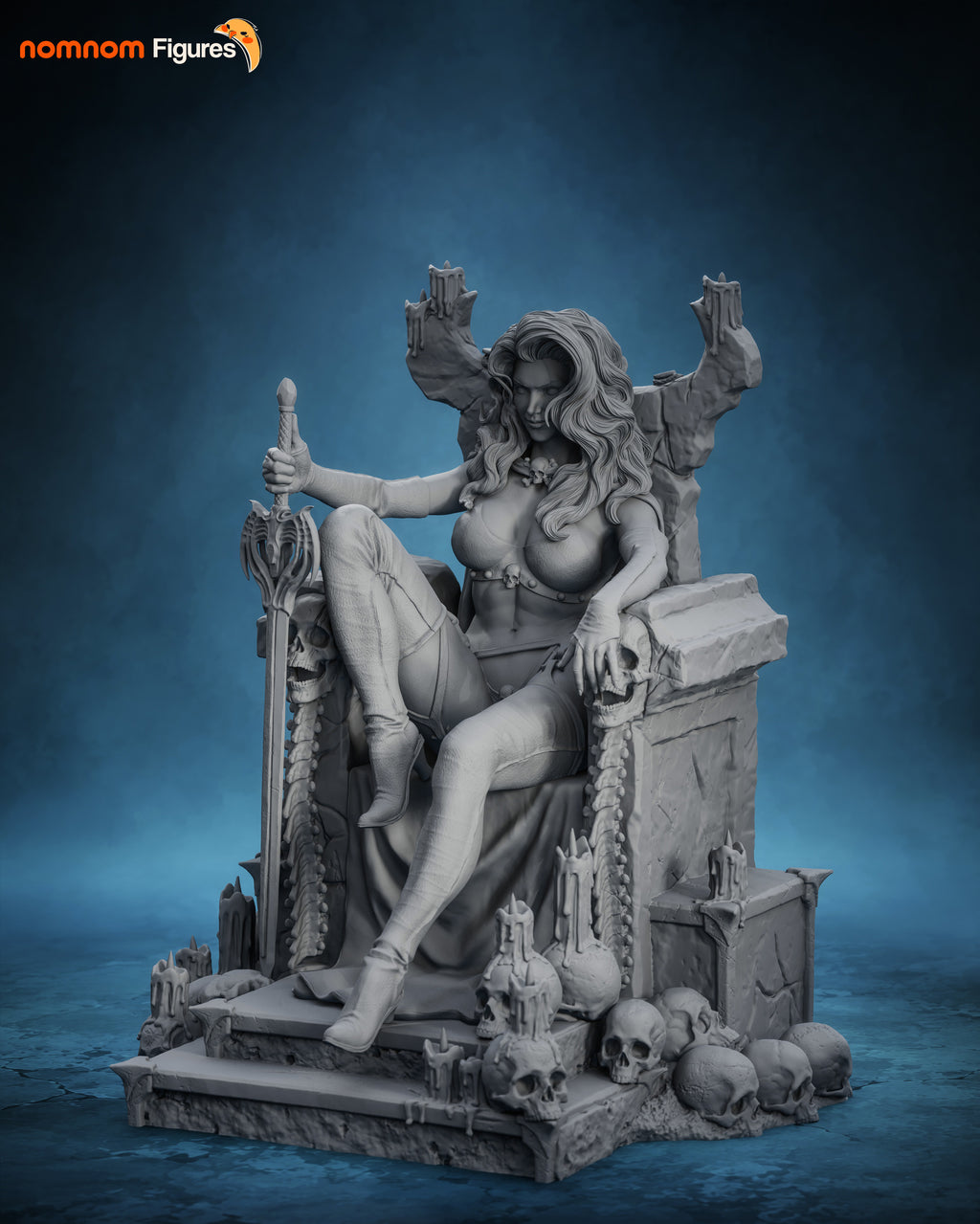 Lady Death on Skull Throne - 1:10 Scale Collectible Statue by Nomnom Figures