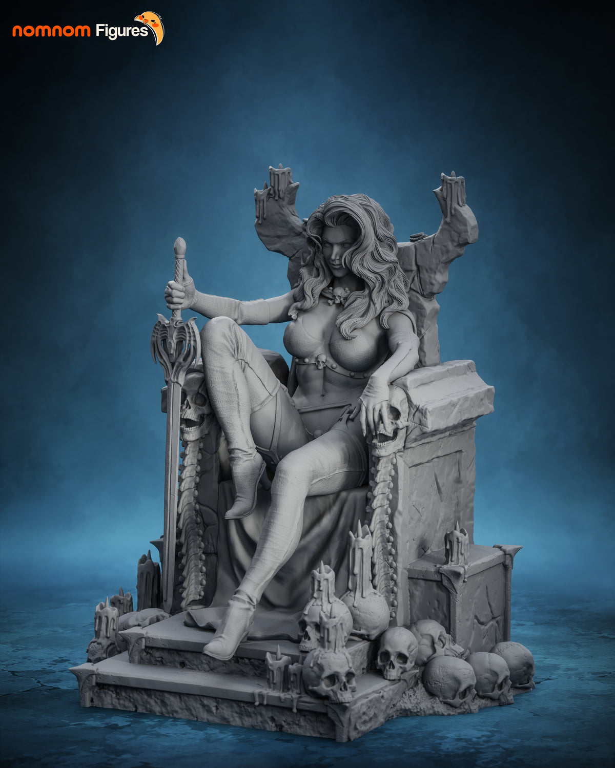 Lady Death on Skull Throne - 1:10 Scale Collectible Statue by Nomnom Figures