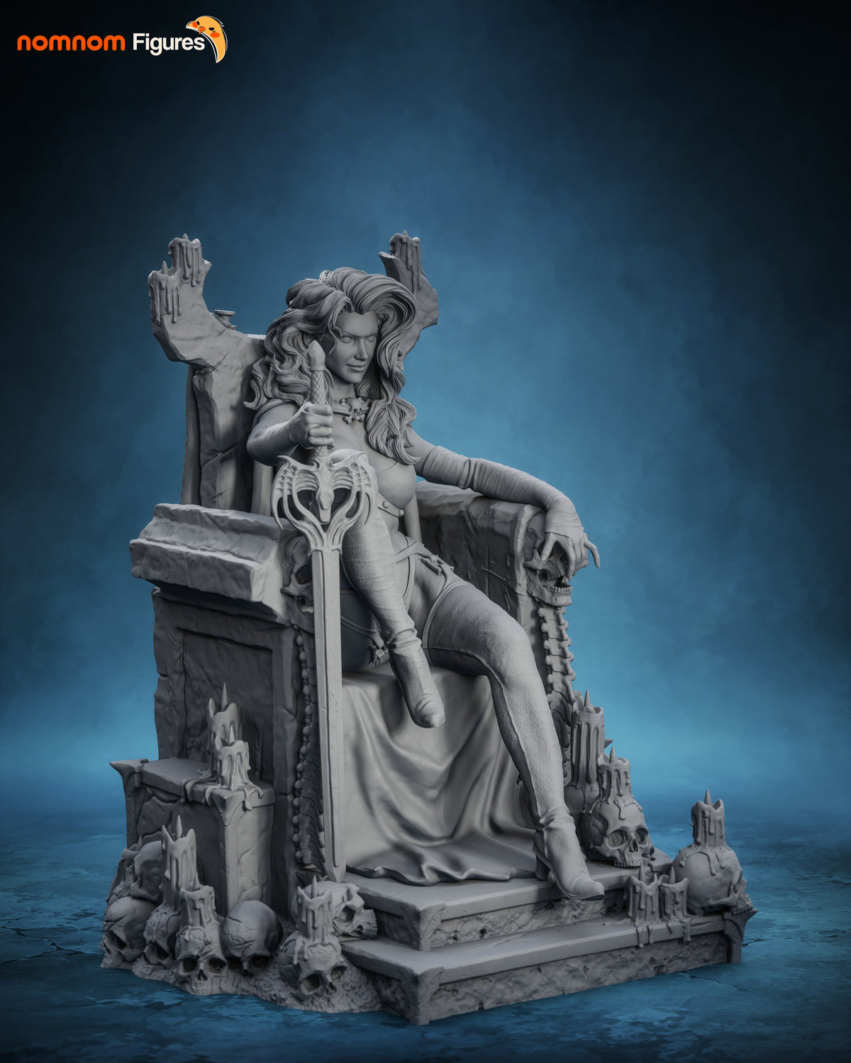 Lady Death on Skull Throne - 1:10 Scale Collectible Statue by Nomnom Figures