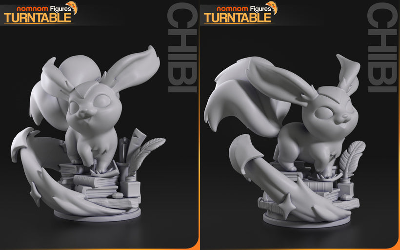 Carbuncle Chibi Magic Scholar Statue | 3D Printed Collectible