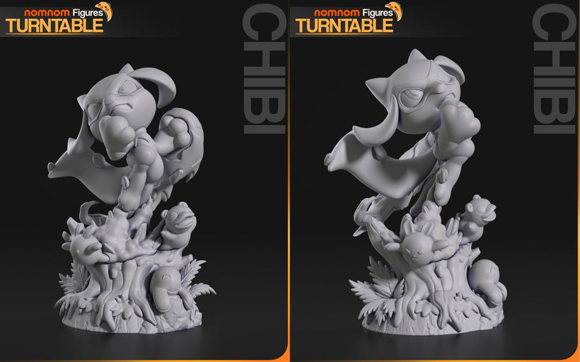 Riolu Action Chibi Statue | 3D Printed Collectible