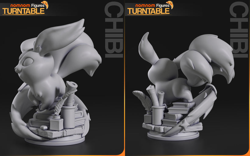 Carbuncle Chibi Magic Scholar Statue | 3D Printed Collectible