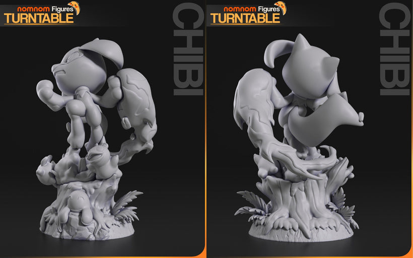 Riolu Action Chibi Statue | 3D Printed Collectible