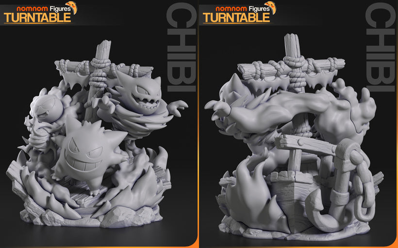 Haunted Ship Ghost Evolution Miniature Diorama – High-Detail Resin Printed Collectible