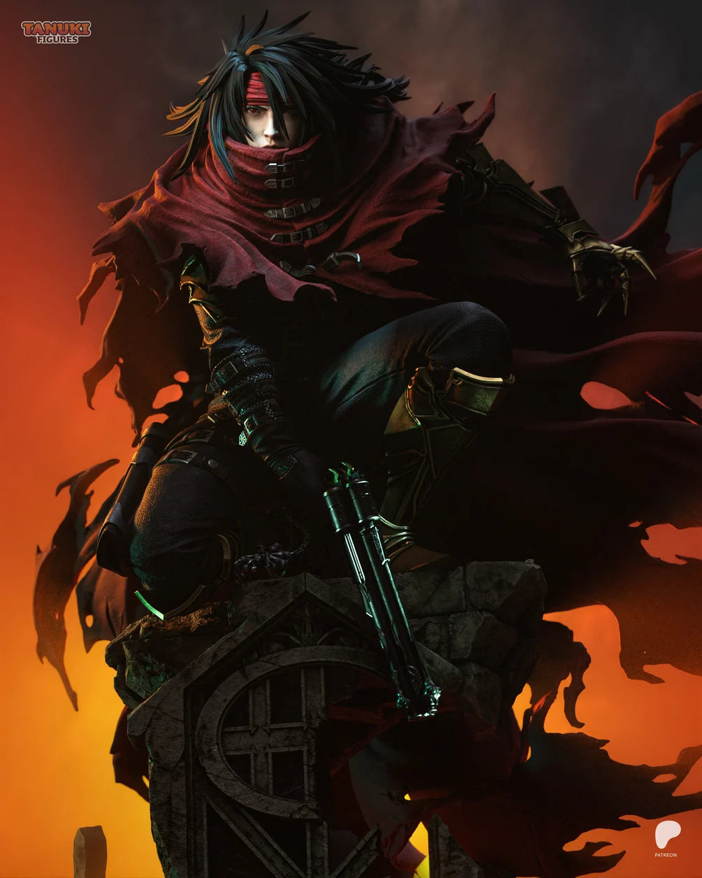 Vincent Valentine Custom Resin Statue – High-Detail Gothic Collectible Figure